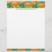 Burger Wallpaper, Burger Wallpaper, Jouw naam, ... Gepersonaliseerd Briefhoofd (Voorkant)