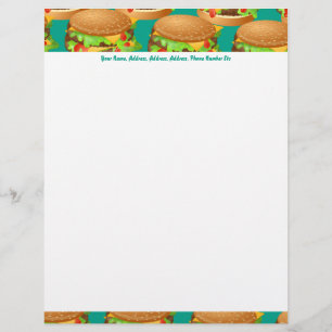 Burger Wallpaper, Burger Wallpaper, Jouw naam, ... Gepersonaliseerd Briefhoofd