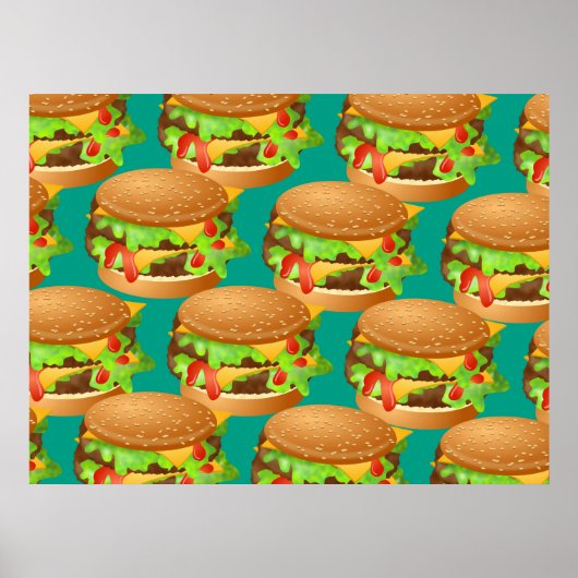 Burger Wallpaper Poster (Voorkant)