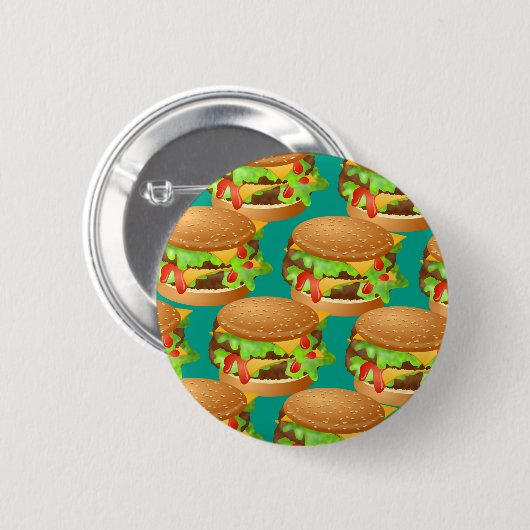 Burger Wallpaper Ronde Button 5,7 Cm (Voorkant /achterkant)