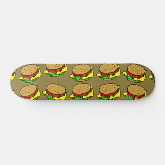 Burger Wallpaper Skateboard (Horizontaal)