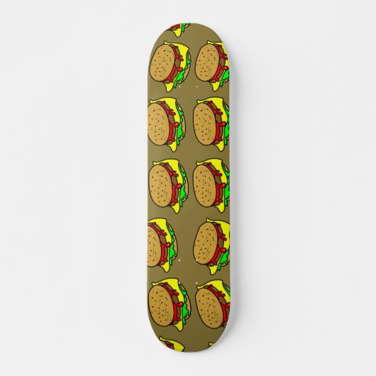 Burger Wallpaper Skateboard (Voorkant)