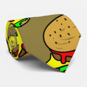 Burger Wallpaper Stropdas (Opgerold)