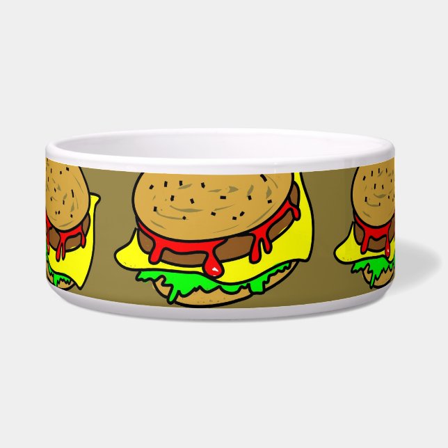 Burger Wallpaper Voerbakje (Voorkant)
