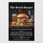 Burger Winkel Maaltijd Fastfood Restaurant Bar Zak Raamsticker (Vel)