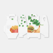 Burger & Wrap Fusion Food Illustratie Bedankdoosjes (Uitgevouwen)