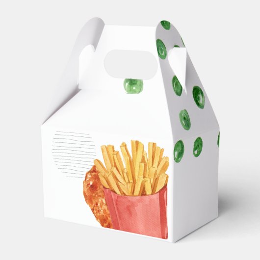 Burger & Wrap Fusion Food Illustration Bedankdoosjes (Achterkant)