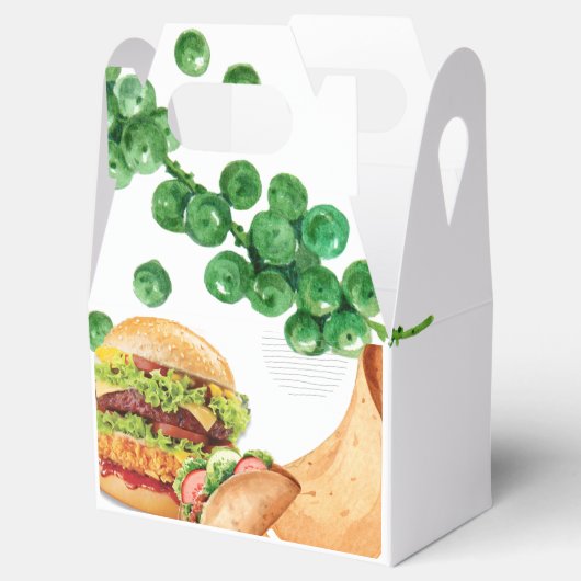 Burger & Wrap Fusion Food Illustration Bedankdoosjes (Geopend)