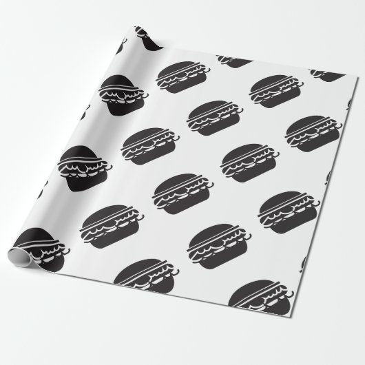 Burger Wrapping Paper Cadeaupapier (Uitgerold)