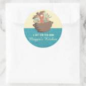 Burgeraroma's Kookpot-chef-cateringkaart Ronde Sticker (Tas)