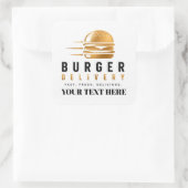 🍔 Burgerbezorgteam uniform bemanning 🚗 Vierkante Sticker (Tas)