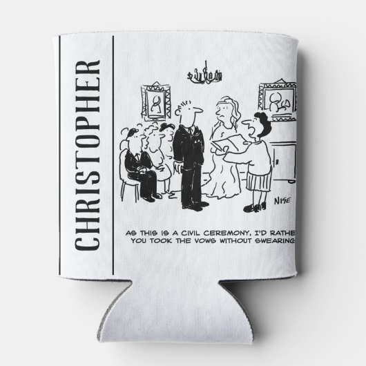 Burgerbruiloft bij een Kantoor van de griffie Blikjeskoeler (Achterkant)