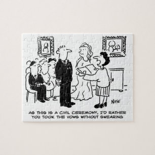 Burgerbruiloft bij een Kantoor van de griffie Legpuzzel