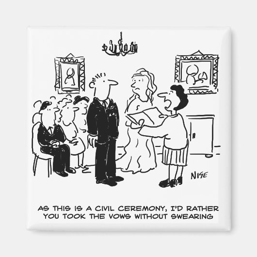 Burgerbruiloft bij een Kantoor van de griffie Magneet (Voorkant)