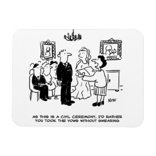 Burgerbruiloft bij een Kantoor van de griffie Magneet