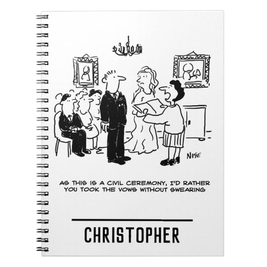 Burgerbruiloft bij een Kantoor van de griffie Notitieboek (Voorkant)