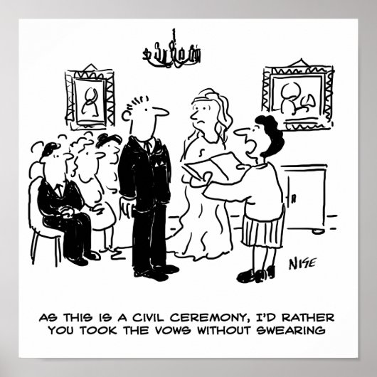 Burgerbruiloft bij een Kantoor van de griffie Poster (Voorkant)