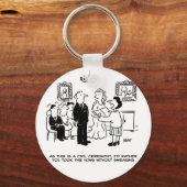 Burgerbruiloft bij een Kantoor van de griffie Sleutelhanger (Voorkant)