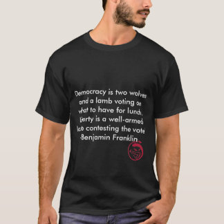Burgerglimlach, Democratie is twee wolven en een l T-shirt