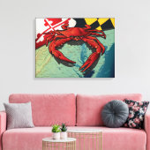 Burgerkrab van Maryland Canvas Afdruk (Insitu (Woonkamer))