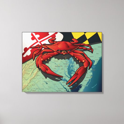 Burgerkrab van Maryland Canvas Afdruk (Voorkant)