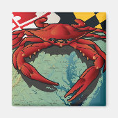 Burgerkrab van Maryland Magneet (Voorkant)
