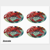 Burgerkrab van Maryland Ovale Sticker (Vel)