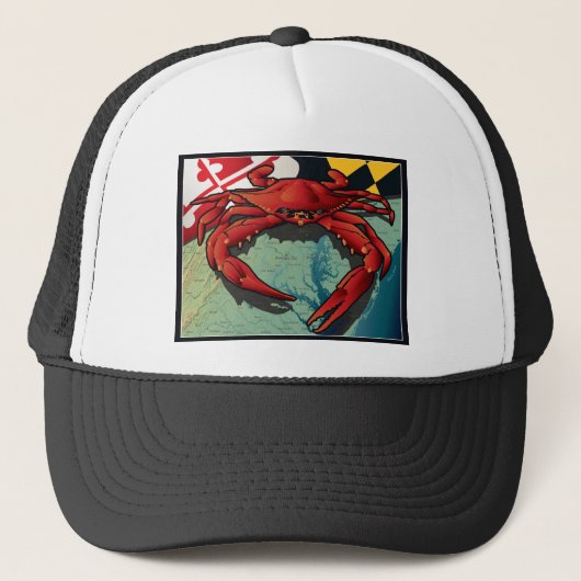 Burgerkrab van Maryland Trucker Pet (Voorkant)