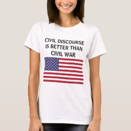 Burgerlijk discours beter dan oorlog VS vlag t-shi T-shirt