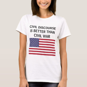 Burgerlijk discours beter dan oorlog VS vlag t-shi T-shirt
