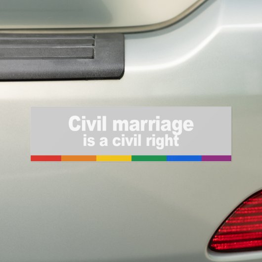 Burgerlijk huwelijk is een Bumpersticker van burge (Op auto)