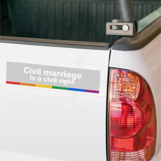 Burgerlijk huwelijk is een Bumpersticker van burge (Op Truck)