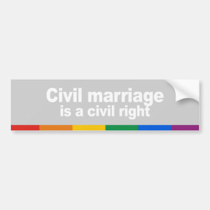 Burgerlijk huwelijk is een Bumpersticker van burge