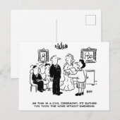 Burgerlijk Huwelijk op het Stadhuis Briefkaart (Voorkant / Achterkant)