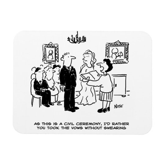 Burgerlijk huwelijk op het stadhuis magneet (Horizontaal)