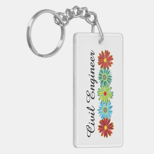 Burgerlijk ingenieur Asters Sleutelhanger (Voorkant Links)
