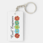 Burgerlijk ingenieur Asters Sleutelhanger (achterkant)