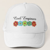 Burgerlijk ingenieur Asters Trucker Pet (Voorkant)