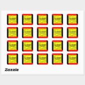 Burgerlijk ingenieur beste contouren vierkante sticker (Vel)