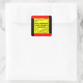 Burgerlijk ingenieur beste contouren vierkante sticker (Tas)