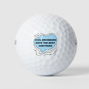 Burgerlijk ingenieur Blauwe Contouren Golfballen