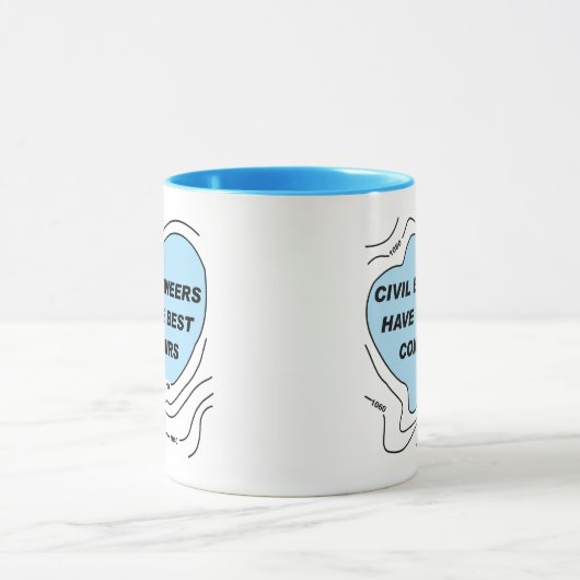 Burgerlijk ingenieur Blauwe Contouren Mok (Midden)