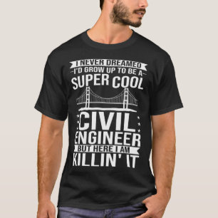 Burgerlijk ingenieur Bridge Builder Engineering St T-shirt