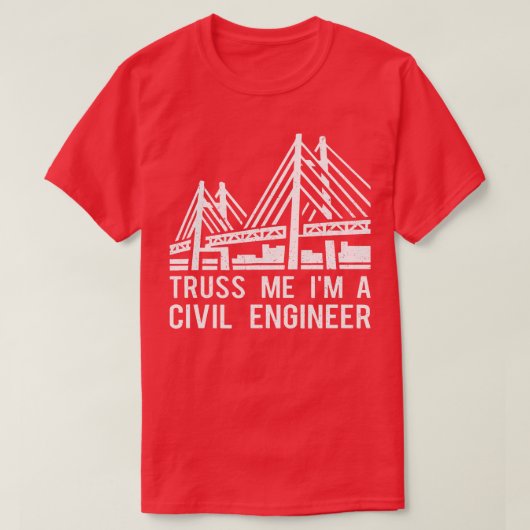 Burgerlijk ingenieur Bridge Design Engineering T-shirt (Design voorkant)