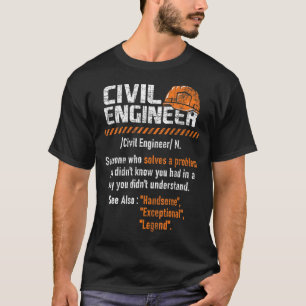 Burgerlijk ingenieur bruggenbouwer bruggen bouw t-shirt