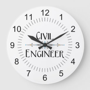 Burgerlijk ingenieur decoratieve lijn grote klok