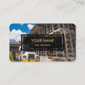 Burgerlijk ingenieur (Elegant Photo Overlay) Visitekaartje (Voorkant)