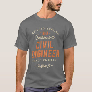 Burgerlijk ingenieur Grappige functie titel beroep T-shirt