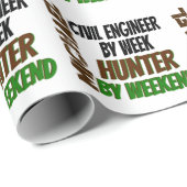 Burgerlijk ingenieur houdt van jagen cadeaupapier (Rol Hoek)