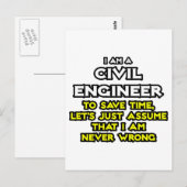Burgerlijk Ingenieur... neem aan dat ik nooit onge Briefkaart (Voorkant / Achterkant)